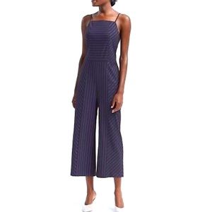 Banana Republic Pinstripe Crop Jumpsuit
